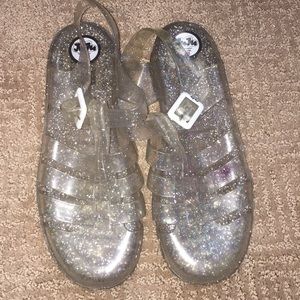 Sparkly jelly sandals